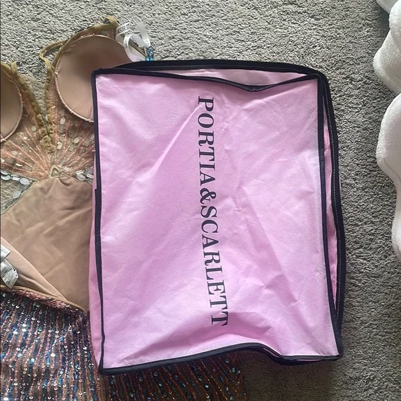 NWT Portia and Scarlett Pink and Blue Sequin Bustier Mini Dress PS23730C - Picture 7 of 7